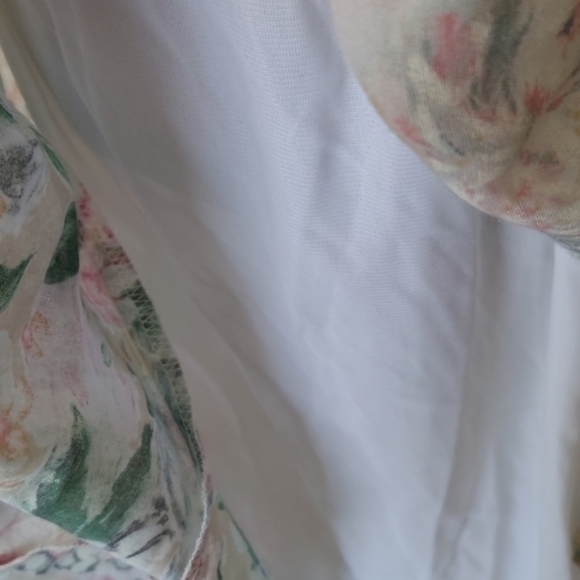 Vintage Kwai Lace Trimmed Exaggerated Collar Floral‎ Full Skirted Dress 60s - Picture 9 of 15